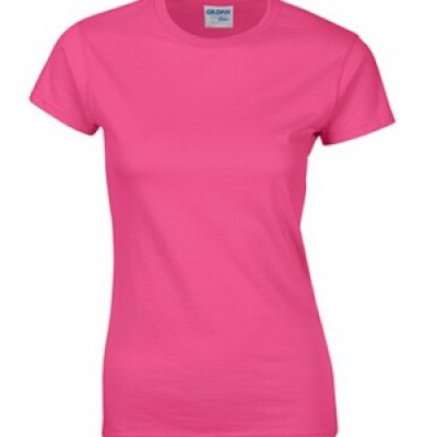 SKT052 rose carmine 010 short sleeved women' s round neck collar t-shirt 76000L quick personal printed women' s tee breathable tshirts supplier price front view